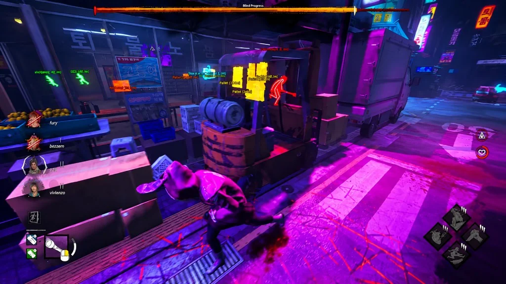 Wallhack outlines showing Survivors and Killers through walls
